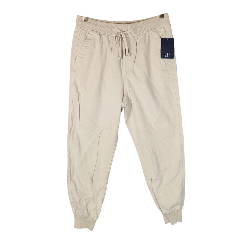Gap Joggers Women's Medium Beige Cotton Lyocell Elastic Waist  Casual NWT